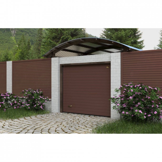 Автоматические гаражные секционные ворота под навес ALUTECH Prestige 2625×2250 мм 47995 Автоматические гаражные секционные ворота под навес ALUTECH Prestige 2625×2250 мм 47995