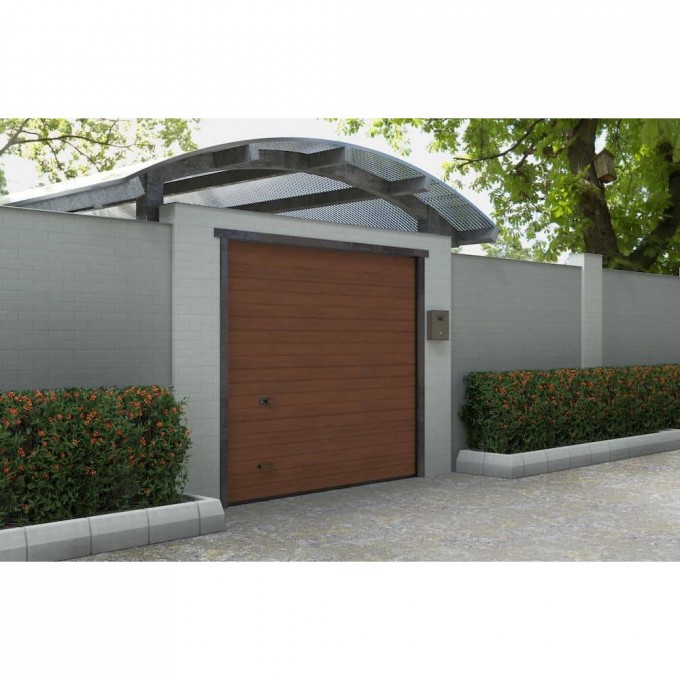 Автоматические гаражные секционные ворота под навес ALUTECH Trend 2750×2500 мм 47262 Автоматические гаражные секционные ворота под навес ALUTECH Trend 2750×2500 мм 47262