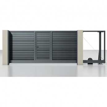 Автоматические откатные ворота ALUTECH Prestige 4000×2000 мм со встроенной калиткой Автоматические откатные ворота ALUTECH Prestige 4000×2000 мм со встроенной калиткой