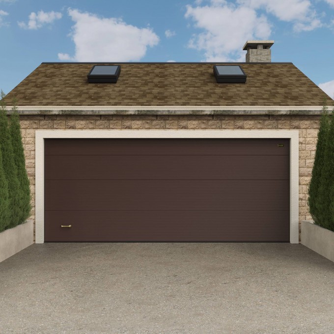 Автоматические секционные гаражные ворота ALUTECH Prestige 5000×2125 мм 50132 Автоматические секционные гаражные ворота ALUTECH Prestige 5000×2125 мм 50132