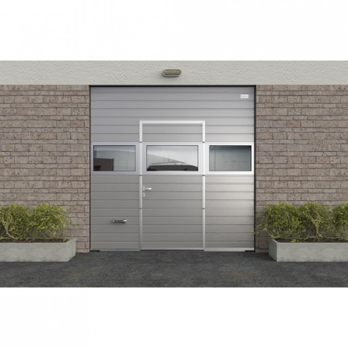 Автоматические секционные гаражные ворота с калиткой ALUTECH Prestige 2500×2500 мм 47253 Автоматические секционные гаражные ворота с калиткой ALUTECH Prestige 2500×2500 мм 47253