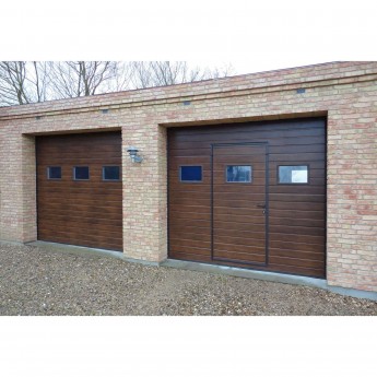 Автоматические секционные гаражные ворота с калиткой ALUTECH Prestige 3000×2250 мм Автоматические секционные гаражные ворота с калиткой ALUTECH Prestige 3000×2250 мм