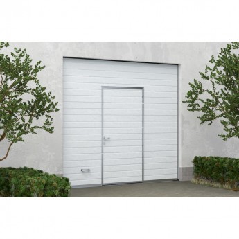 Автоматические секционные гаражные ворота с калиткой ALUTECH Trend 2750×2500 мм Автоматические секционные гаражные ворота с калиткой ALUTECH Trend 2750×2500 мм