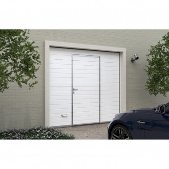 Гаражные секционные ворота с калиткой ALUTECH Trend 2500×2250 мм Гаражные секционные ворота с калиткой ALUTECH Trend 2500×2250 мм