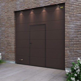 Гаражные ворота с калиткой ALUTECH Prestige 3000х3000 мм Гаражные ворота с калиткой ALUTECH Prestige 3000х3000 мм