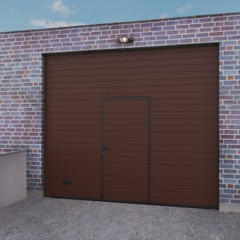 Гаражные ворота с калиткой ALUTECH Trend 3000×3000 мм Гаражные ворота с калиткой ALUTECH Trend 3000×3000 мм