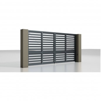 Распашные ворота ALUTECH Prestige 4000×2000 мм с приводом Ambo Распашные ворота ALUTECH Prestige 4000×2000 мм с приводом Ambo