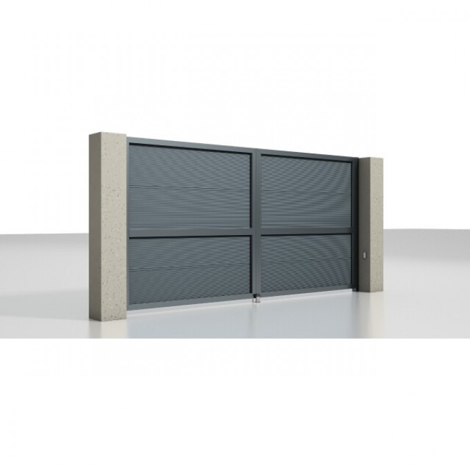 Распашные ворота с электроприводом ALUTECH Prestige 4500×2000 мм 63536 Распашные ворота с электроприводом ALUTECH Prestige 4500×2000 мм 63536